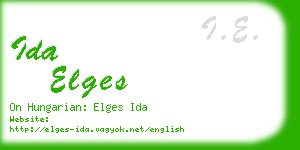 ida elges business card